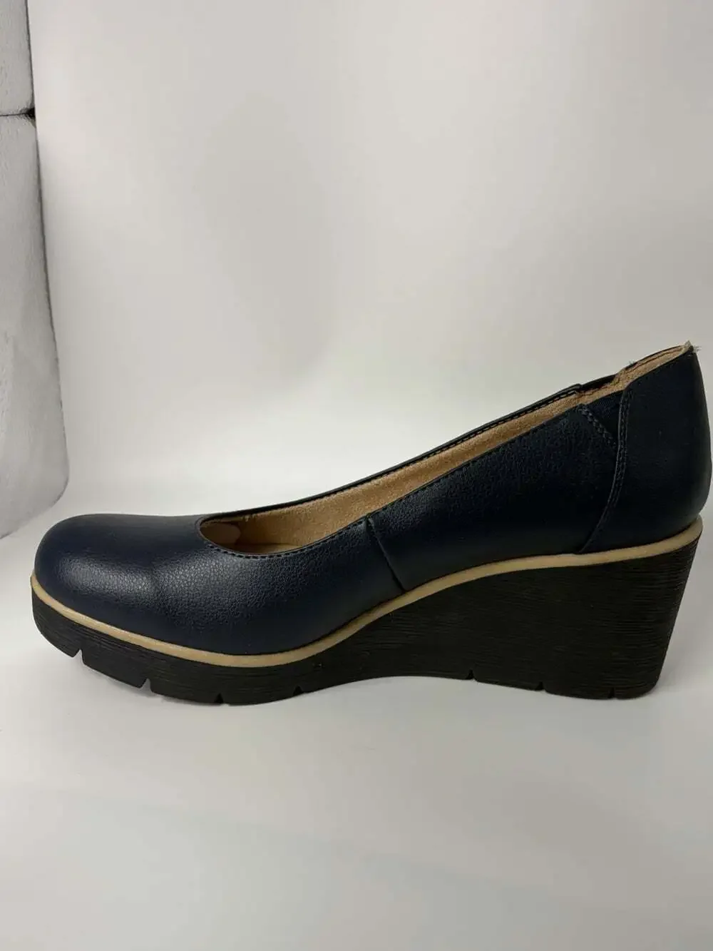 Soul Naturlizer About Time Wedge Pump Women's 7.5W Navy Blue